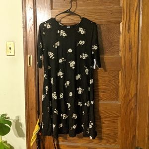 a-line floral tea dress